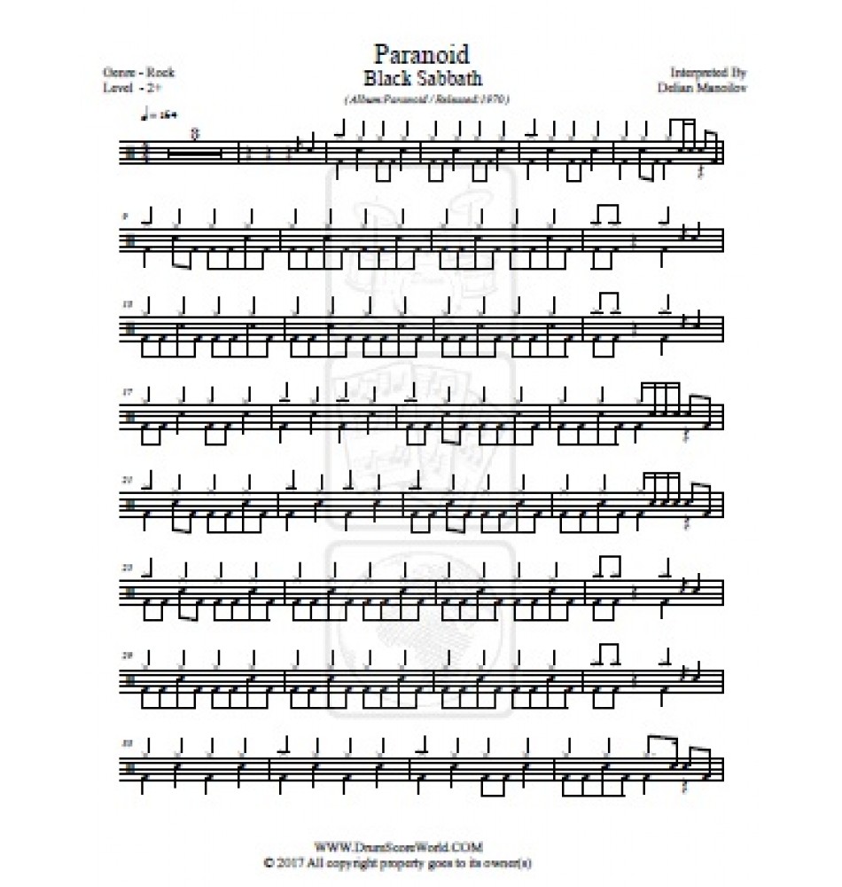 The Weeknd, Sacrifice Drum Transcription Level 2