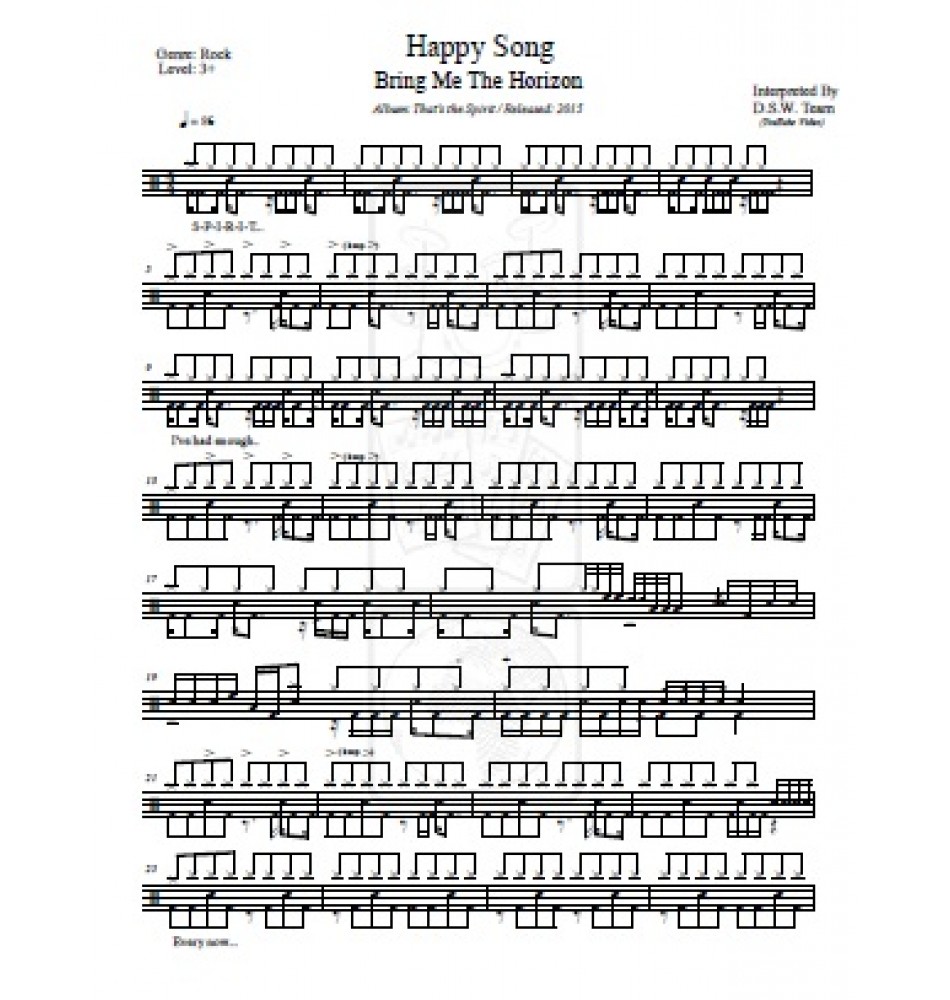 Shadow Boxing - Parkway Drive - Drum Sheet Music - DrumScoreWorld