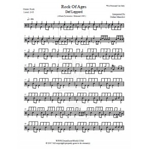 Get Over It Eagles Drum Sheet Music Transcription MSML