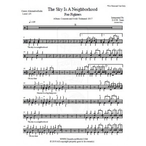 Foo Fighters - Walk - Drum Score - Drum Sheet - Drum Note - Drum  Transcription - Score De Tambour - Partitions de batteries -  Schlagzeug-Score - Punteggio Di Batteria - Puntaje