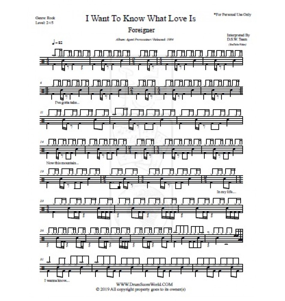 Everybody Wants to Rule the World - Tears for Fears (Drums) Sheet music for  Drum group (Solo)