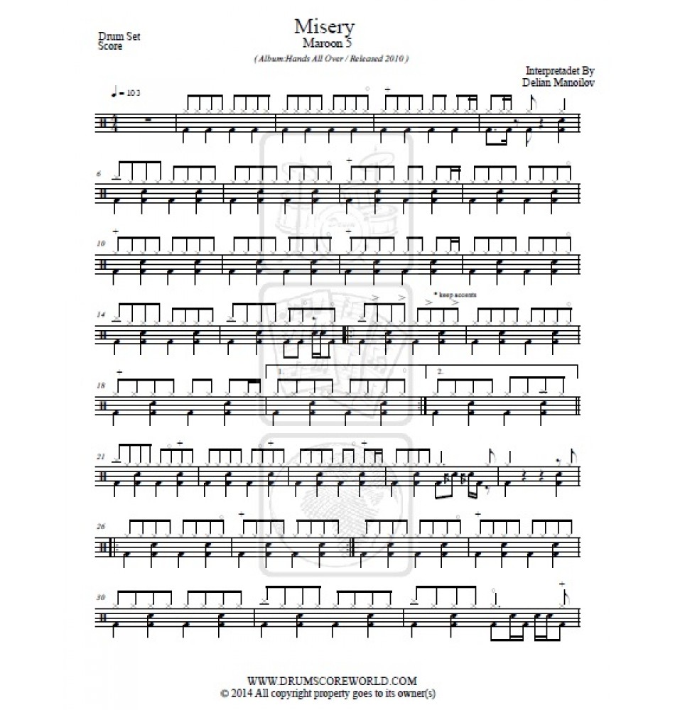 Shadow Boxing - Parkway Drive - Drum Sheet Music - DrumScoreWorld