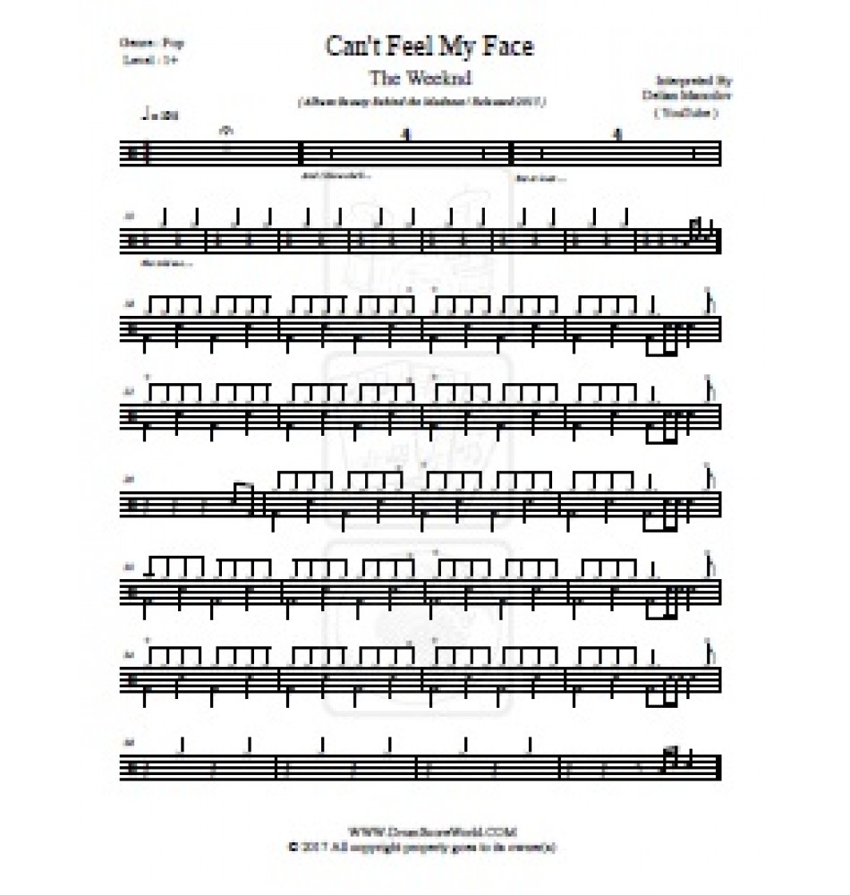 Sacrifice – The Weeknd Sheet music for Drum group (Solo)