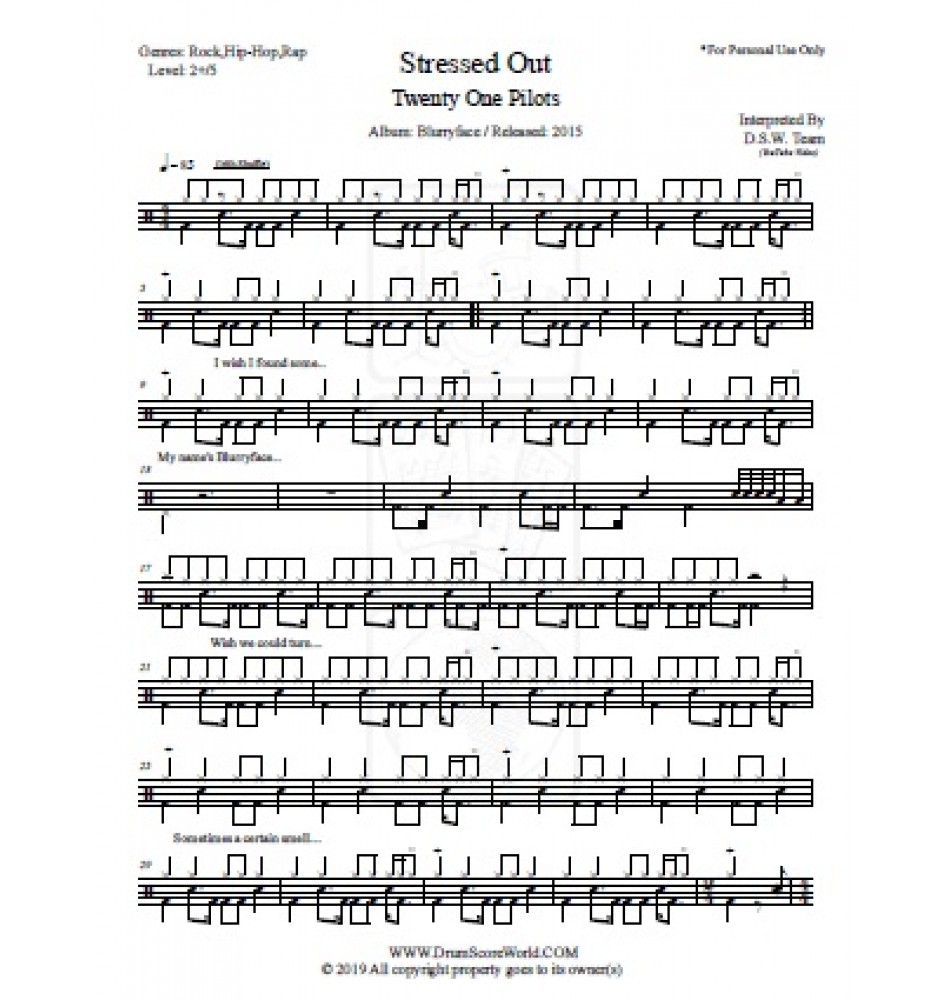 Twenty one stressed перевод. Ноты барабан stressed out. Twenty one Pilots stressed out Ноты. Twenty one Pilots stressed out Ноты для барабанов. Stressed out Ноты для флейты.